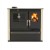 Wood cooker stove Verso CS Plus with stainless steel oven and ceramic hob, Ivory, Left, 7.7kW
