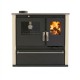 Wood cooker stove Verso CS Plus with stainless steel oven and ceramic top, Ivory, Left, 7.7kW | Wood Burning Stoves With Oven | Wood Burning Stoves |