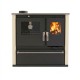 Wood cooker stove Verso CS Plus with stainless steel oven and steel top, Ivory, Left, 7.7kW | Wood Burning Stoves With Oven | Wood Burning Stoves |