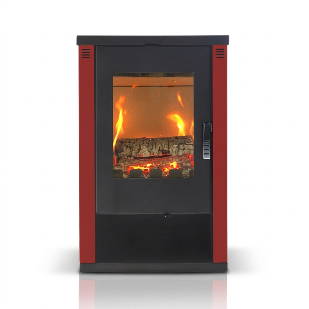Wood burning stove Verso Theia, Bordeaux, 9kW | Wood Burning Stoves | Stoves |