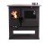 Wood cooker stove Verso CS Inox with stainless steel oven, Right, 7.7kW