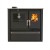 Wood cooker stove Verso CS Plus with stainless steel oven and ceramic hob, Black, Left, 7.7kW