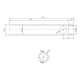 Tube for pellet stove igniter, Diameter 19mm, Length 162mm, Thread 3/8" | Igniters / Resistors for Pellet Stoves | Pellet Stove Parts |