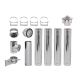 Chimney kit for pellet stove, Stainless steel, Insulated, Ф80 (inner diameter), 5.7m | Flue Kits | Chimney |