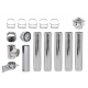 Flue kit for pellet stove, Stainless steel, Insulated, Ф80 (inner diameter), 6.7m | Flue Kits | Chimney |