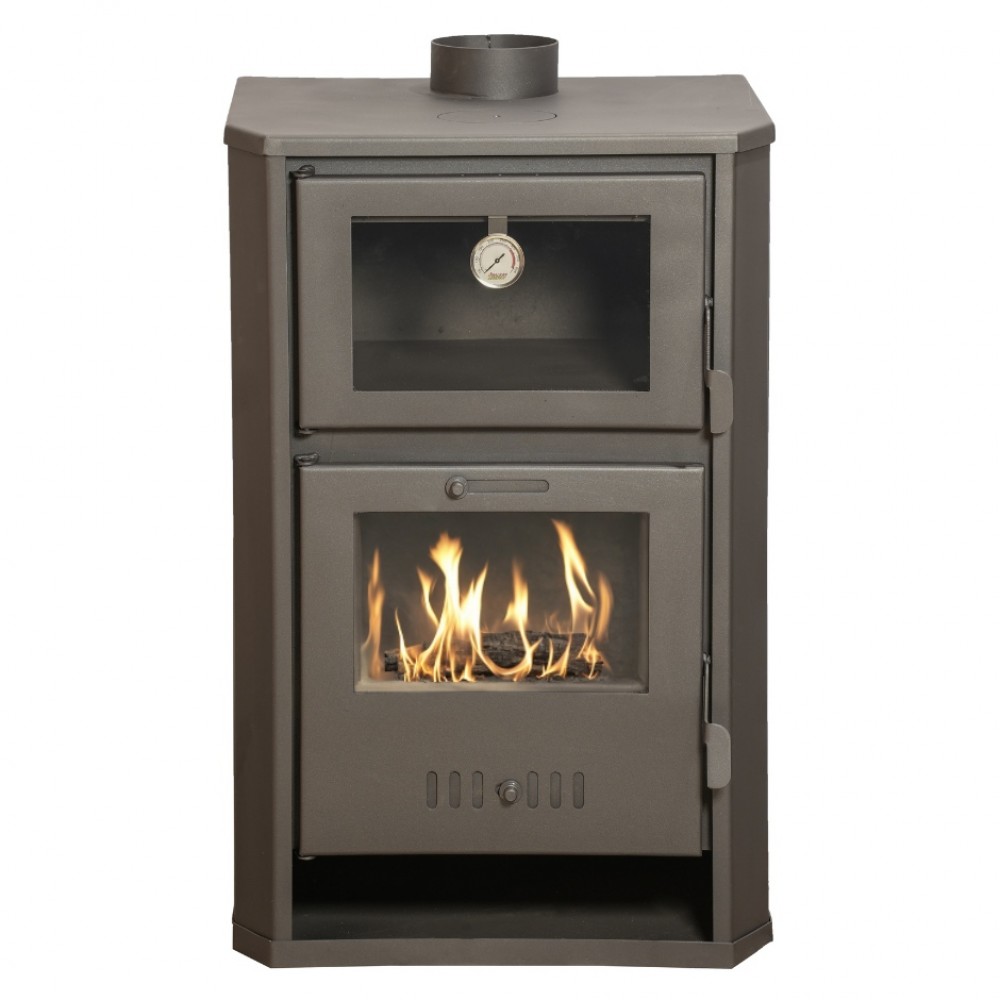 Wood burning stove with back boiler and oven Balkan Energy Suzana Ceramic, 11.6kW - 17.5kW | Wood Stoves With Back Boiler | Wood Burning Stoves |