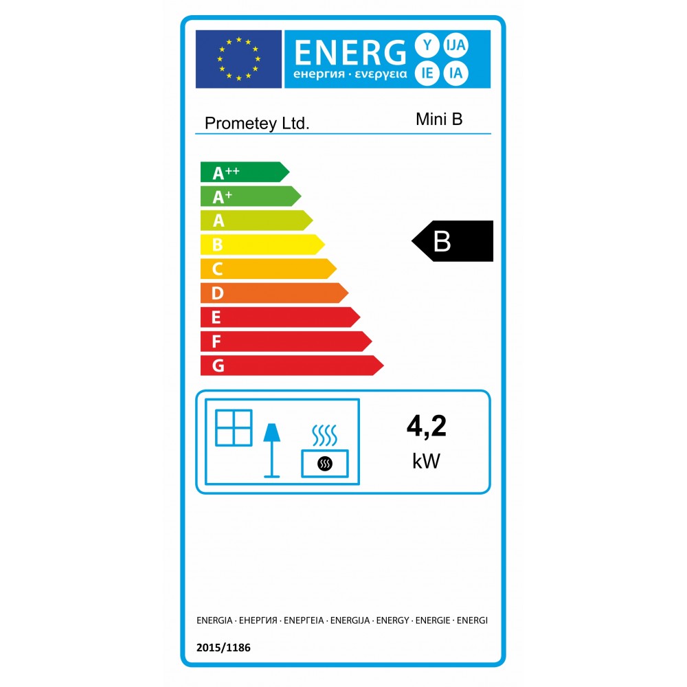 Wood burning stove Prometey Mini B, 5kW | Wood Burning Stoves |  |