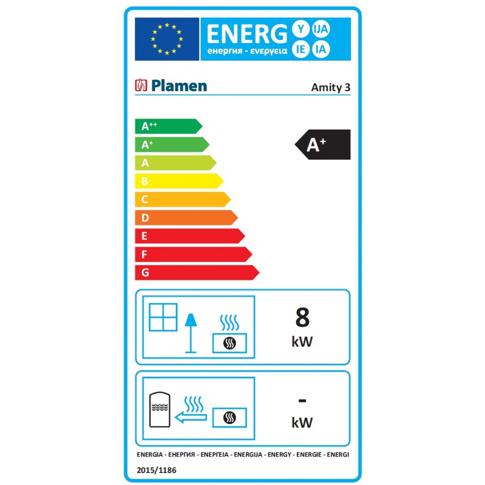 Wood burning stove Plamen Amity 3, 8kW, Log | Wood Burning Stoves |  |