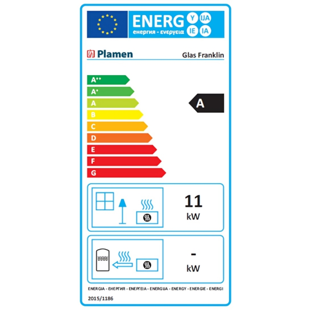 Wood burning stove Plamen Glas Franklin 11kW, Log | Wood Burning Stoves |  |