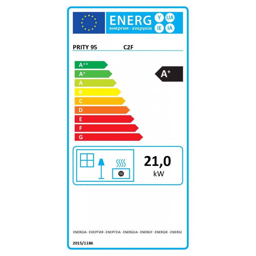 Wood Burning Fireplace Prity C2F, 21kW | Cast Iron Fireplaces | Wood Burning Fireplaces |