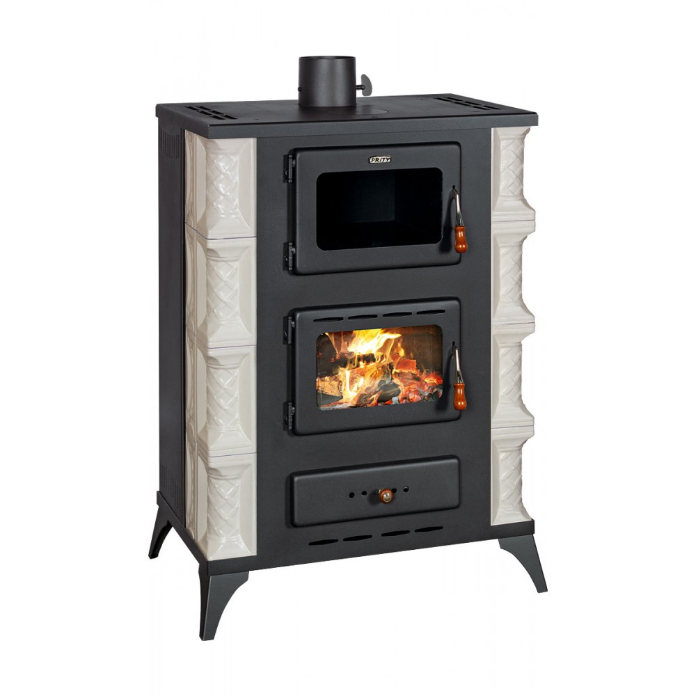 Wood burning stove with oven Prity F RK Dantela 12kW, Log