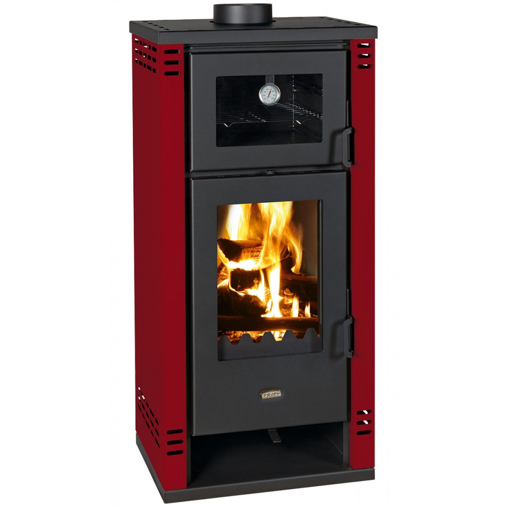 Wood burning stove with oven Prity K2 GT F Red, 8.1 kW | Wood Burning Stoves | Stoves |