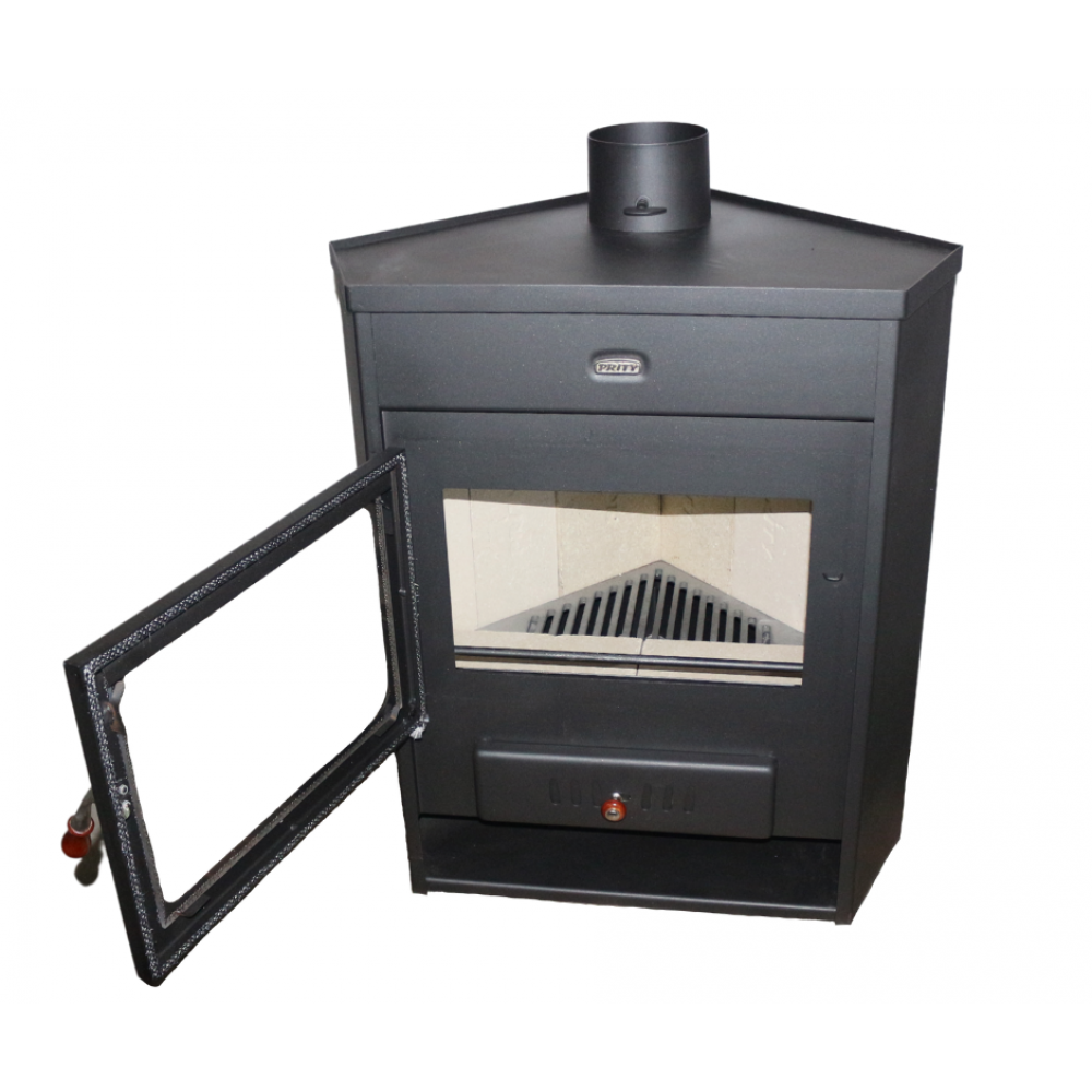 Wood burning stove with back boiler Prity AM W12, 13.5kW | Multi Fuel Stoves With Back Boiler | Stoves |
