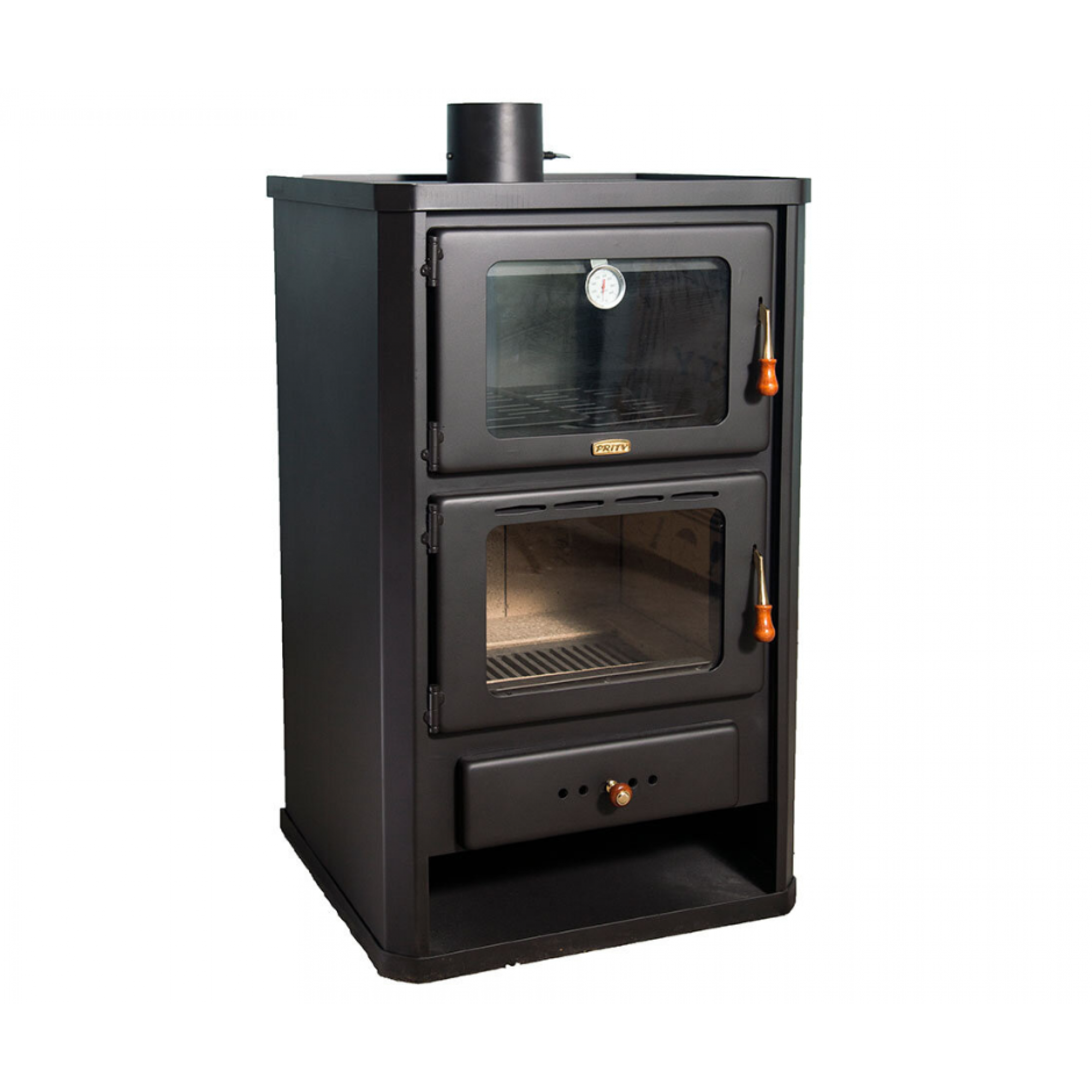 Wood burning stove with oven Prity FG 14,2kW, Log | Balkanenergy.net