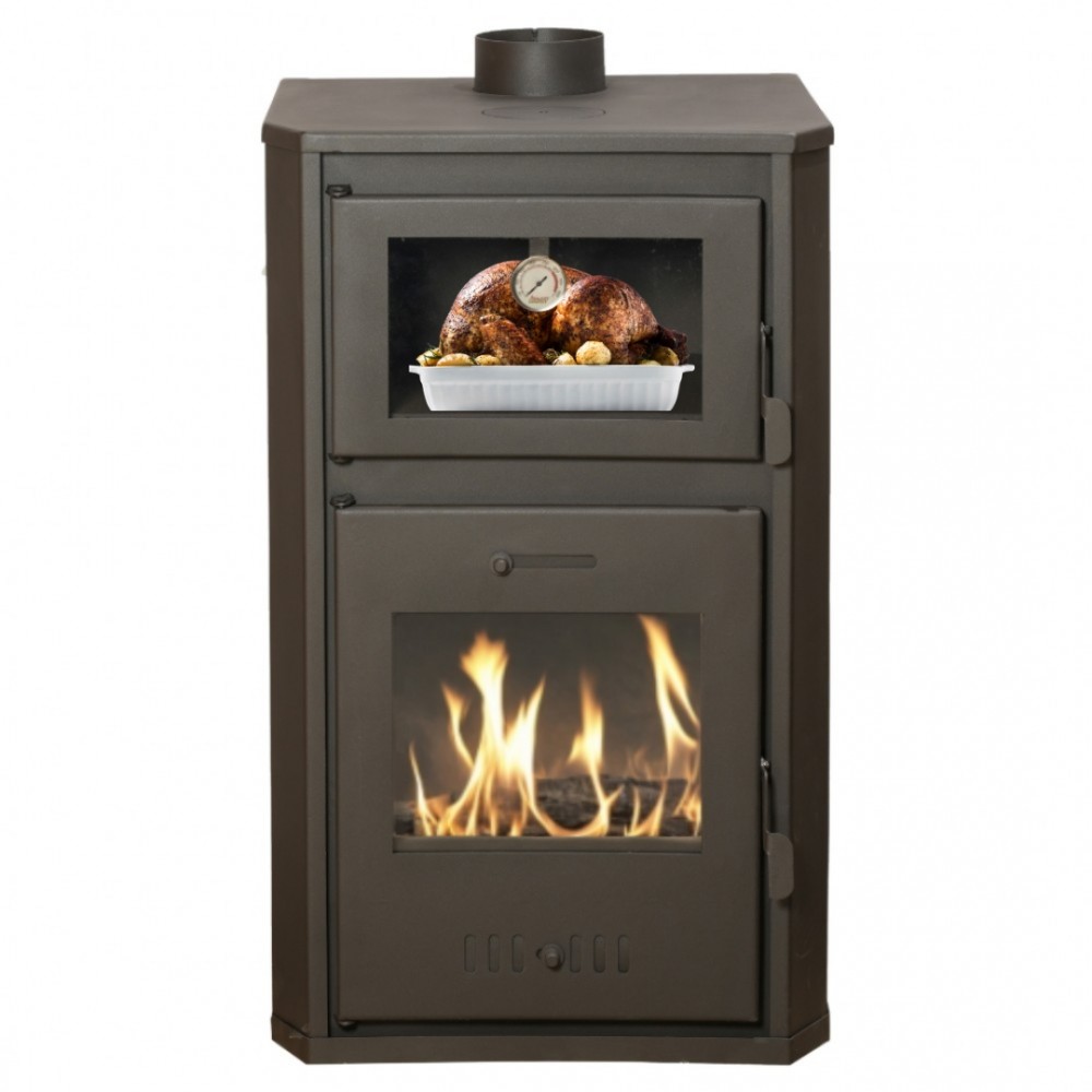 Wood burning stove with back boiler and oven Balkan Energy Rosana, 18.56kW - 21.49kW | Multi Fuel Stoves With Back Boiler | Stoves |