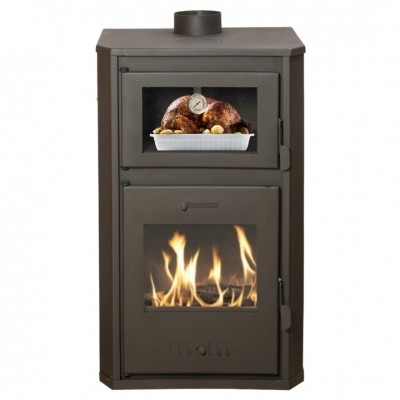 Wood burning stove with back boiler and oven Balkan Energy Rosana, 15.26kW - 25.5kW - Product Comparison