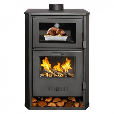 Wood burning stove with back boiler and oven Balkan Energy Suzana, 11.6kW - 17.5kW - Multi Fuel Stoves With Back Boiler