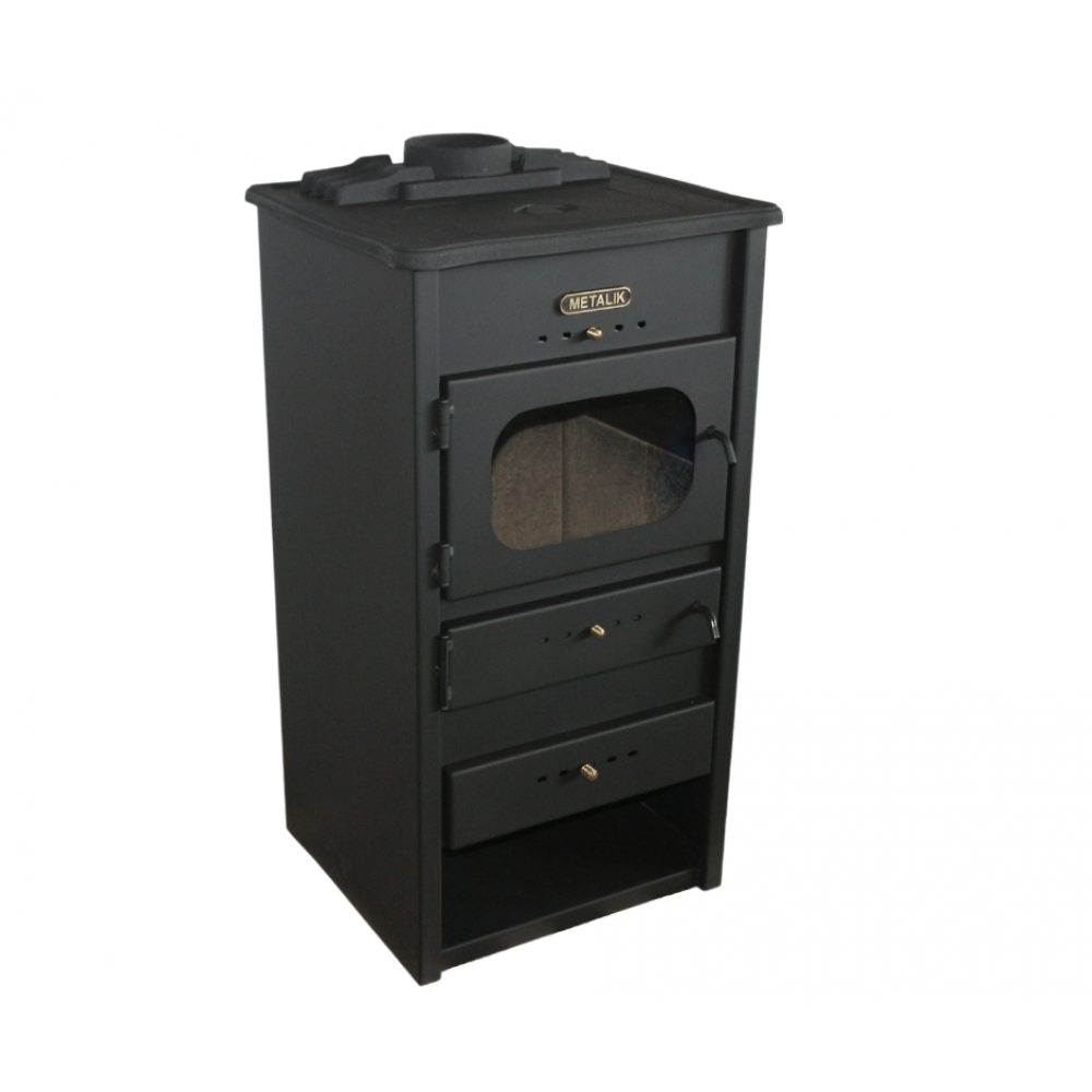 Wood burning stove Metalik Classic with solid cast iron top, 10.1 kW | Wood Burning Stoves | Stoves |