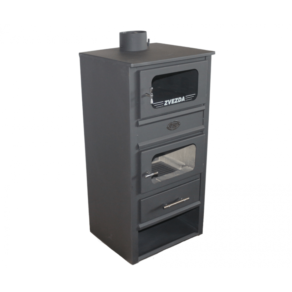 Wood burning stove with oven Zvezda MF, 10.6kW, Log | Wood Burning Stoves | Stoves |