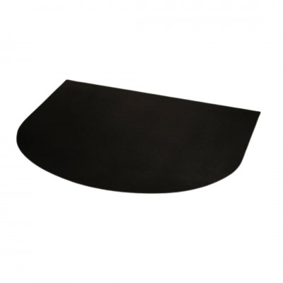 Wood Stove Hearth Pad Oval, Black steel 2mm, Size 80x80cm - Stove Accessories