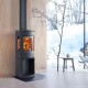 Wood Stove Hearth Pad Oval, Black steel 2mm, Size 80x80cm | Stove Accessories |  |