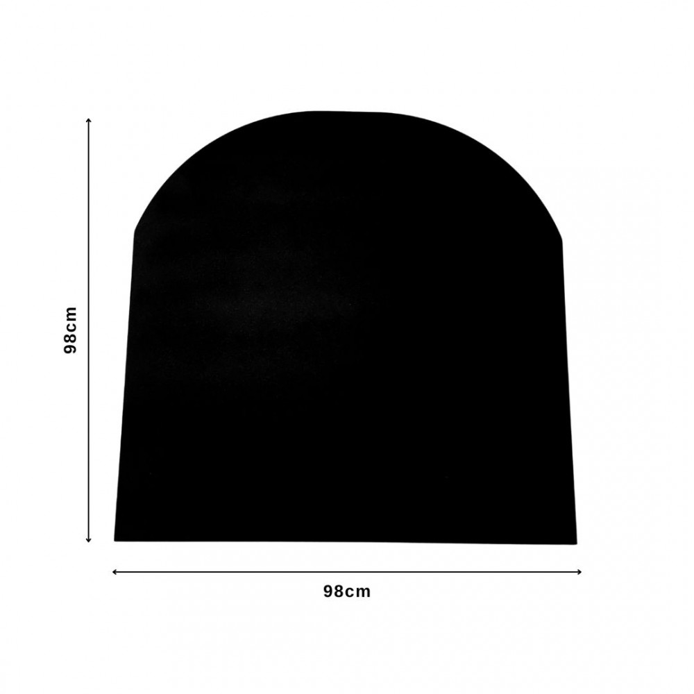 Wood Stove Hearth Pad Oval, Black steel 2mm, Size 98x98cm | Stove Accessories |  |