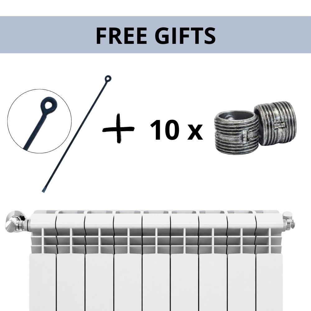 Complete Set of Aluminium Radiators Helyos Evo H800, 10 pcs x 10 sections | Aluminium Radiators | Radiators |