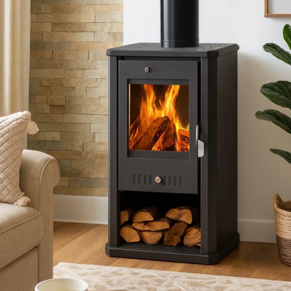 Wood burning stove Balkan Energy Bianca, 8.5kW | Wood Burning Stoves With Oven | Stoves |