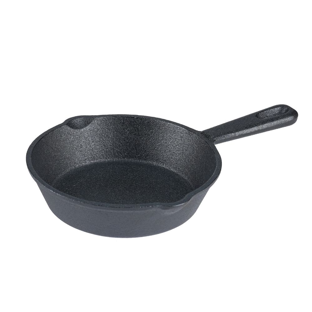 Cast iron compact frying pan, Ф16 | Flat cast iron pan | Cast iron pan |