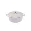 Cast iron deep pot Solagio, Ivory, Ф12