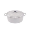 Cast iron deep pot Solagio, Ivory, Ф20