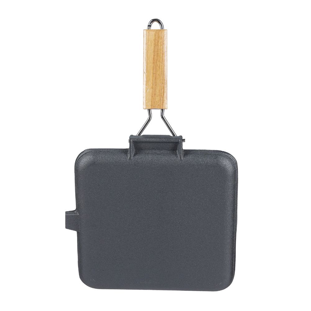 Cast iron grill pan with foldable wooden handle, 28x28 cm | Cast iron plate |  |