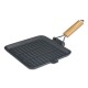 Cast iron grill pan with foldable wooden handle, 28x28 cm | Cast iron plate |  |