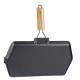 Cast iron grill pan with foldable wooden handle, 35x21 cm | Cast iron plate |  |