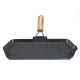 Cast iron grill pan with foldable wooden handle, 35x21 cm | Cast iron plate |  |