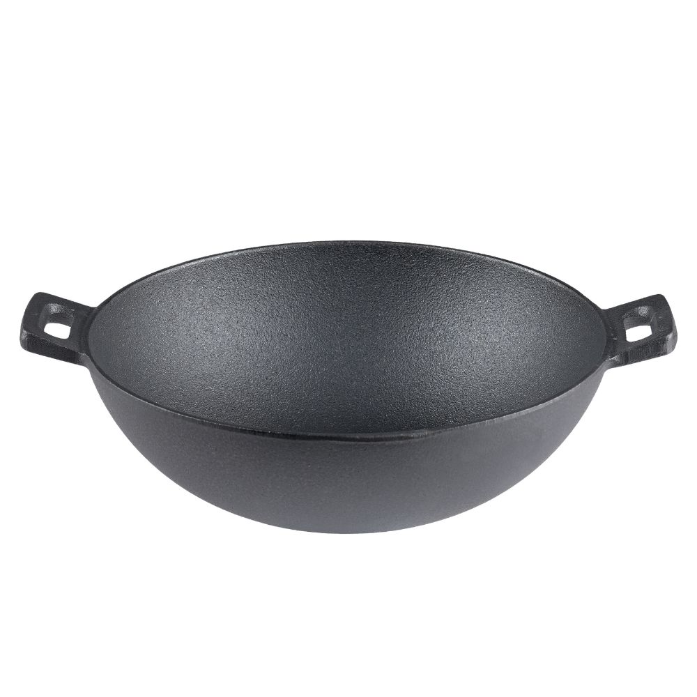 Cast iron wok pan, Ф24 | Flat cast iron pan | Cast iron pan |