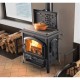 Italian cast iron wood burning stove La Nordica  Isetta con cerchi EVO 4.0 with cooktop, 7.3kW |  |  |