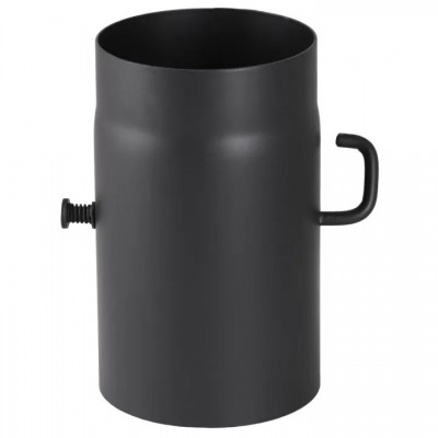 Black steel flue pipe PARKANEX with damper, Straight, Length 0.25m, Ø130, Thickness 2 mm - Product Comparison