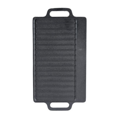 Double-sided cast iron grill plate, 33x20 cm - Cast iron plate