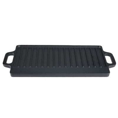 Double-sided cast iron grill plate, 33x20 cm - Cast iron plate