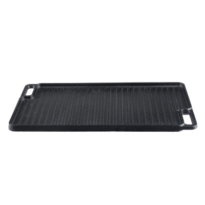 Double-sided cast iron grill plate, 46x26 cm - Cast iron plate