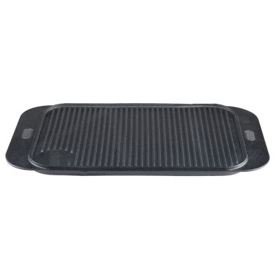 Double-sided cast iron grill plate, 48x26 cm - Cast iron plate