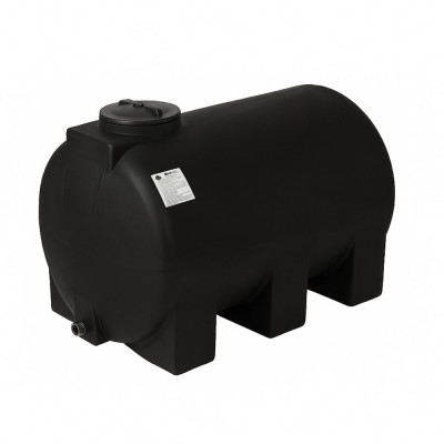 Drinking water storage tank MAVIL, cylindrical horizontal 1500 L (black) - Drinking water storage tanks / Potable water tanks