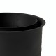 Flue pipe rosette MK NERO double, Steel, Black, 115mm, Ø130 | Stove pipes | Chimney |