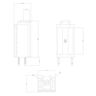Gas fireplace Velmora Fire GAS STANDING TUNNEL, 3.9kW - 6.0kW - Gas fireplaces