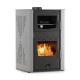 Wood burning stove with back boiler and oven Velmora Fire ATS HYDRO ΜΑSΙΝΑ 90-25 grey, 25kW | Wood Burning Stoves With Oven | Wood Burning Stoves |