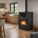 Wood burning stove with back boiler and oven Velmora Fire ATS HYDRO ΜΑSΙΝΑ 90-30 black, 35kW | Wood Burning Stoves With Oven | Wood Burning Stoves |