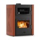 Wood burning stove with back boiler and oven Velmora Fire ATS HYDRO ΜΑSΙΝΑ 90-30 terracotta, 35kW | Wood Burning Stoves With Oven | Wood Burning Stoves |
