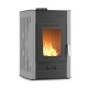Wood burning stove with back boiler Velmora Fire ATS HYDRO grey, 25kW | Wood Burning Stoves With Oven | Wood Burning Stoves |