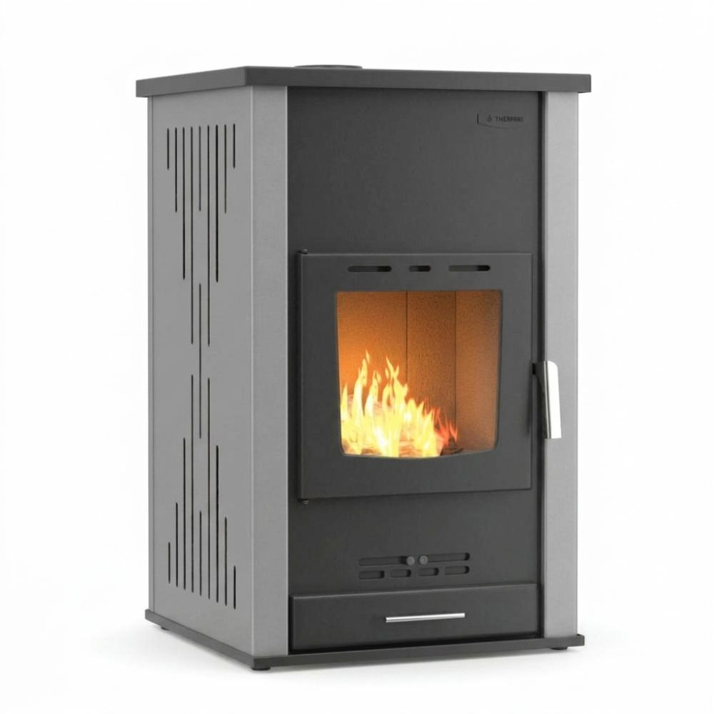 Wood burning stove with back boiler Velmora Fire ATS HYDRO grey, 33kW | Wood Burning Stoves With Oven | Wood Burning Stoves |